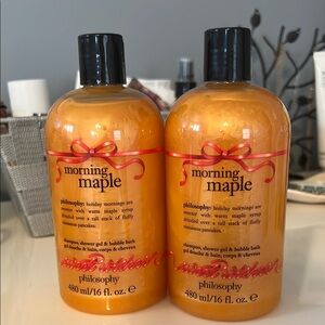 Philosophy Morning Maple Shampoo Shower Gel two 16 oz